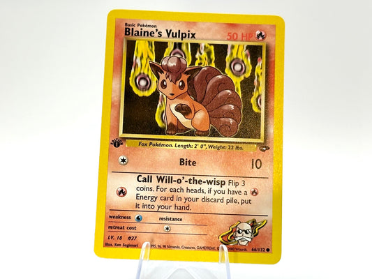 1st Edition - Blaine's Vulpix - Gym Challenge 66/132 - WOTC - - Sugimori