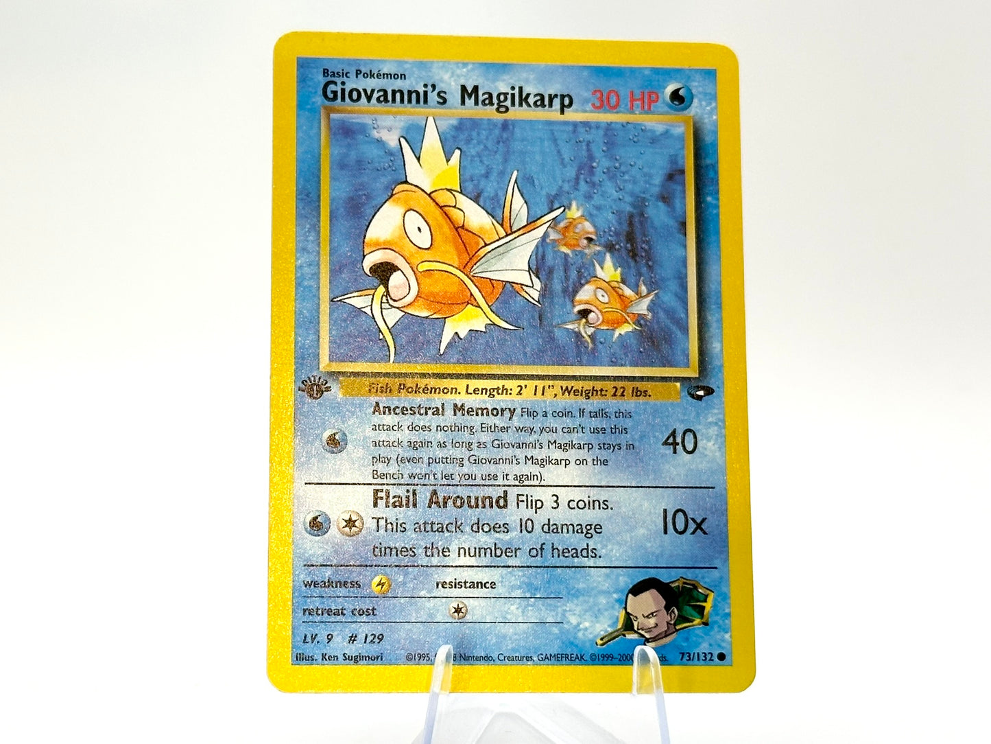 1st Edition - Giovanni's Magikarp - Gym Challenge 73/132 - WOTC - - Sugimori