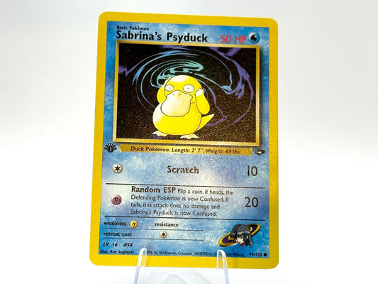 1st Edition - Sabrina's Psyduck - Gym Challenge 99/132 - WOTC - - Sugimori