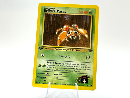 1st Edition - Erika's Paras - Gym Challenge 71/132 - WOTC - - Sugimori