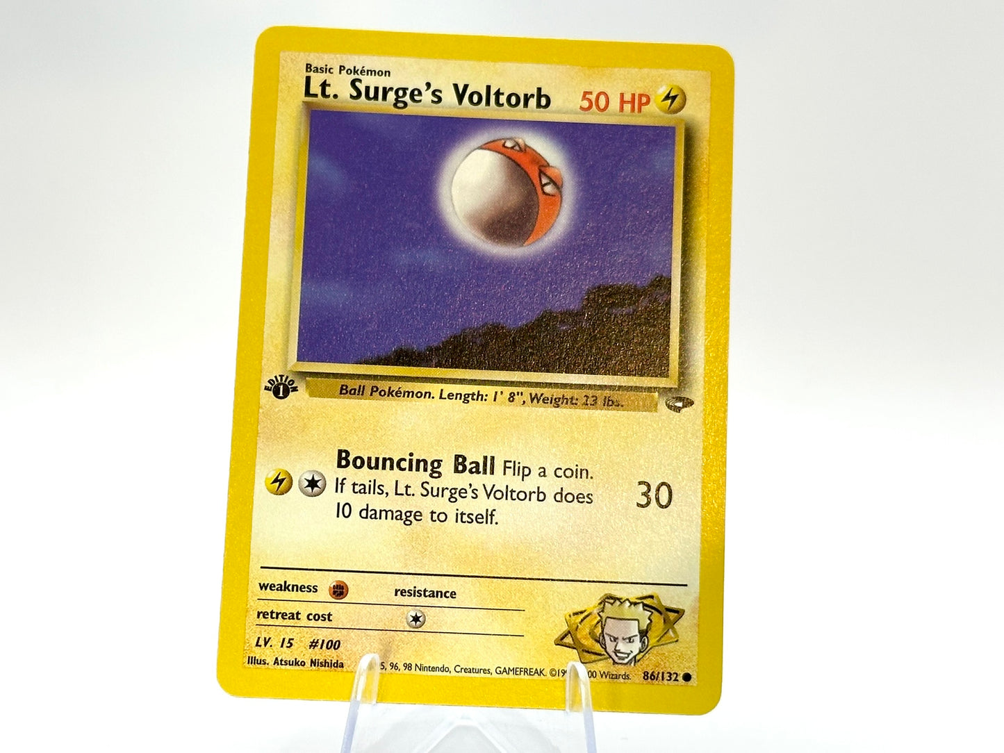 1st Edition - Lt. Surge's Voltorb - Gym Challenge 86/132 - WOTC - - Nishida