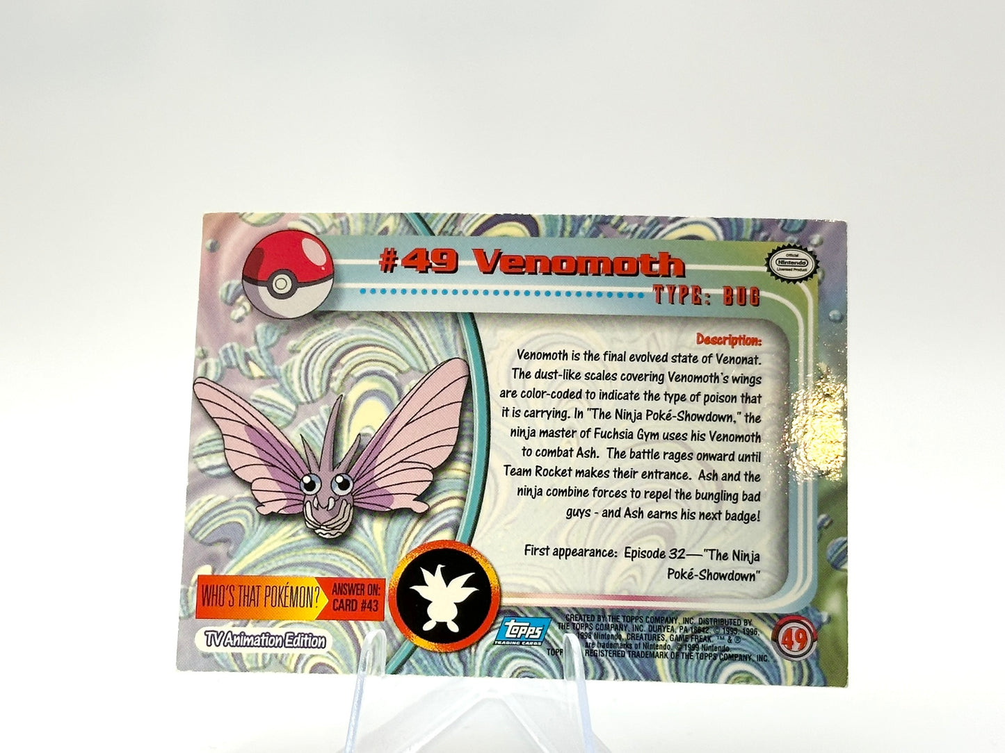 Venomoth - [49] - Holochrome Topps - 1999 - Vintage
