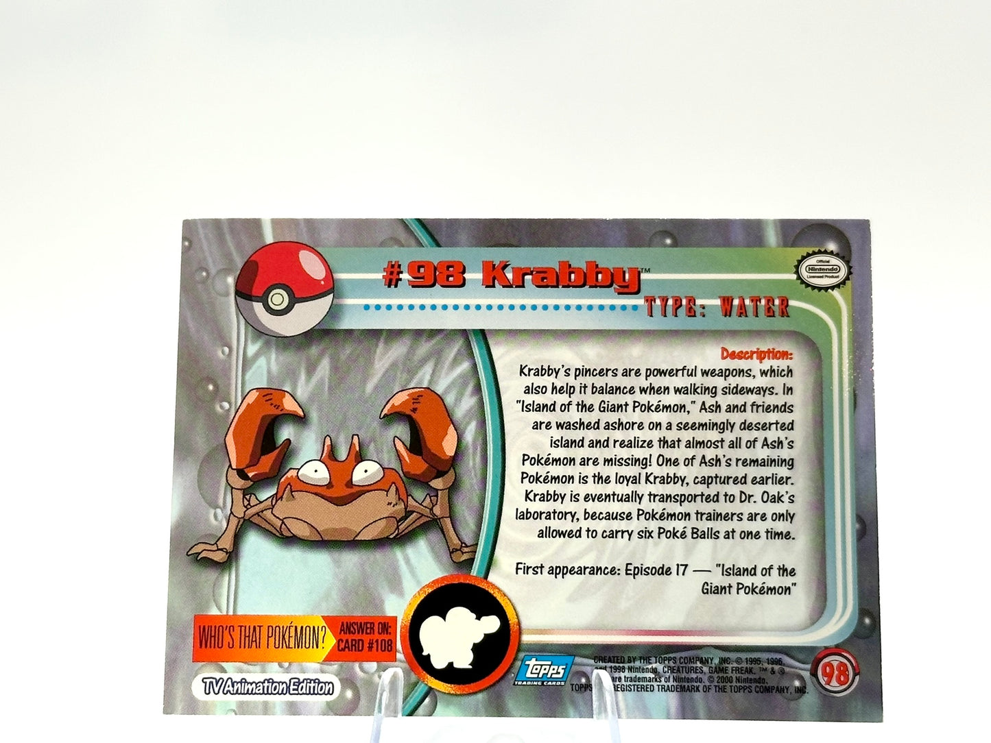 Krabby - Topps Pokemon