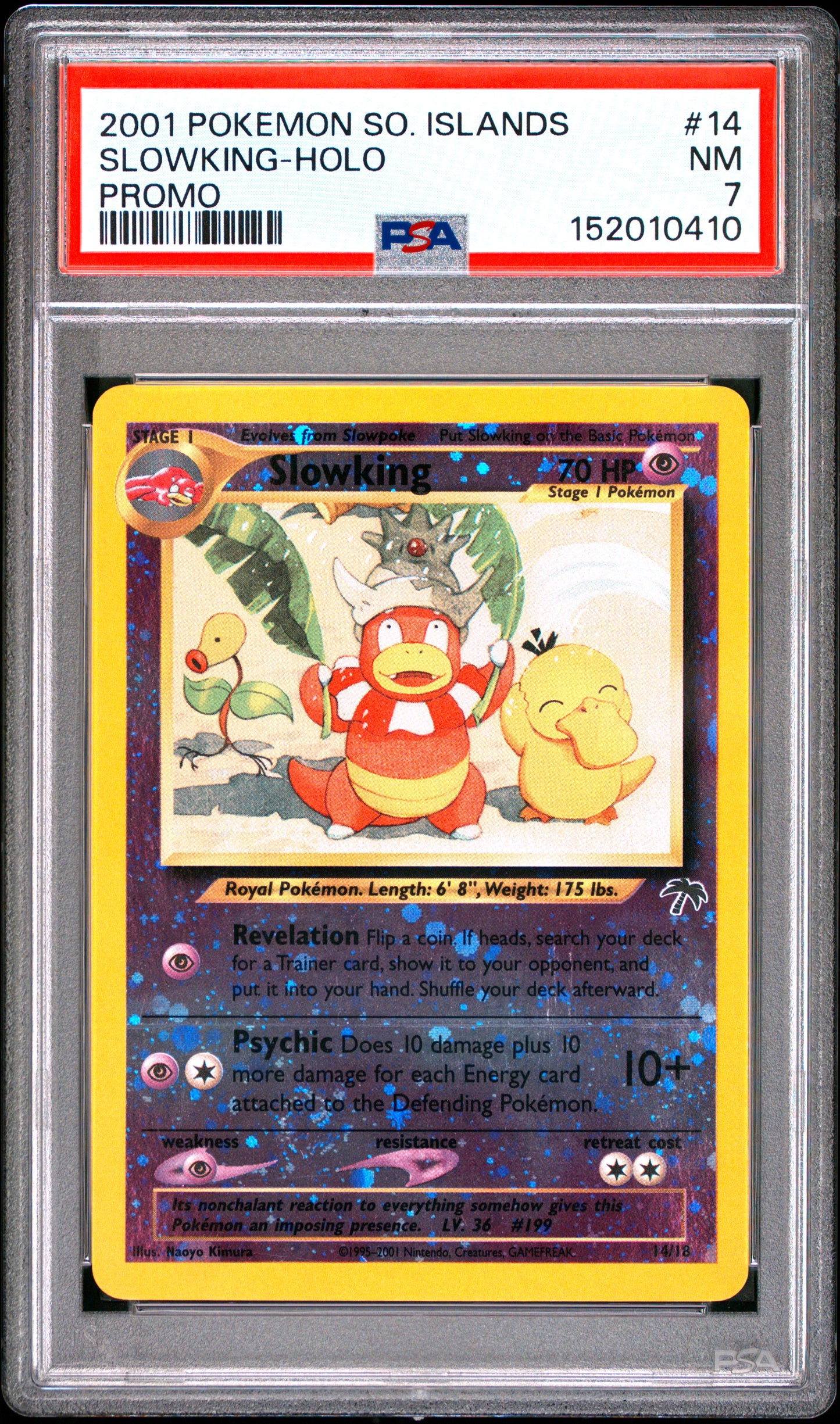 Graded Slowking Holo (14/18) Southern Islands Promo - PSA 7