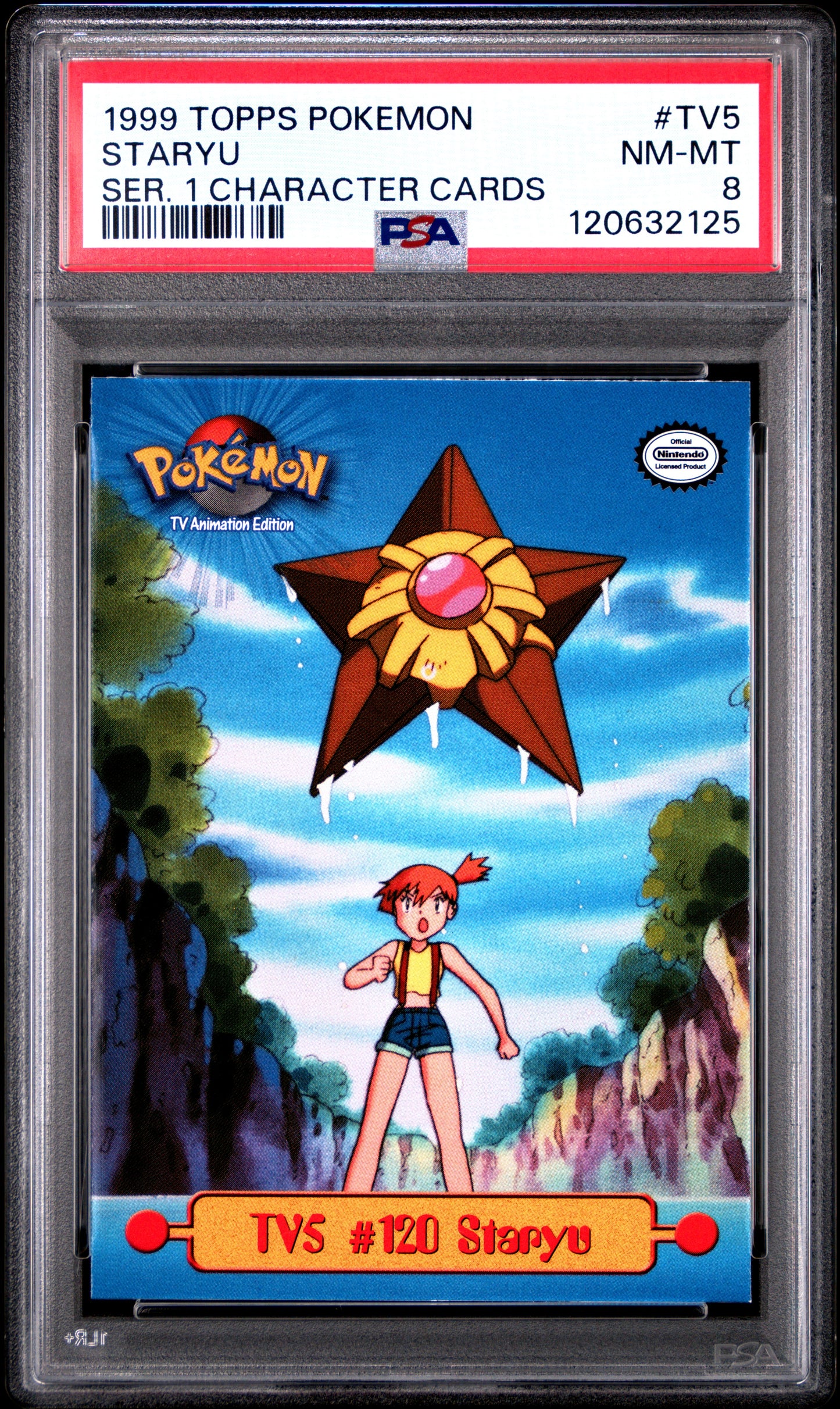 Graded Staryu (TV5) Topps Series 1 Character Cards - PSA 8