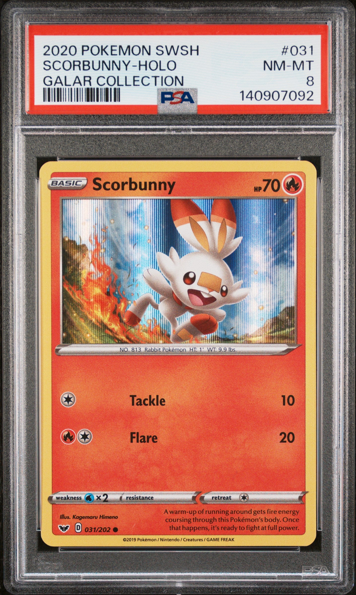 Graded Scorbunny Holo (031) - PSA 8