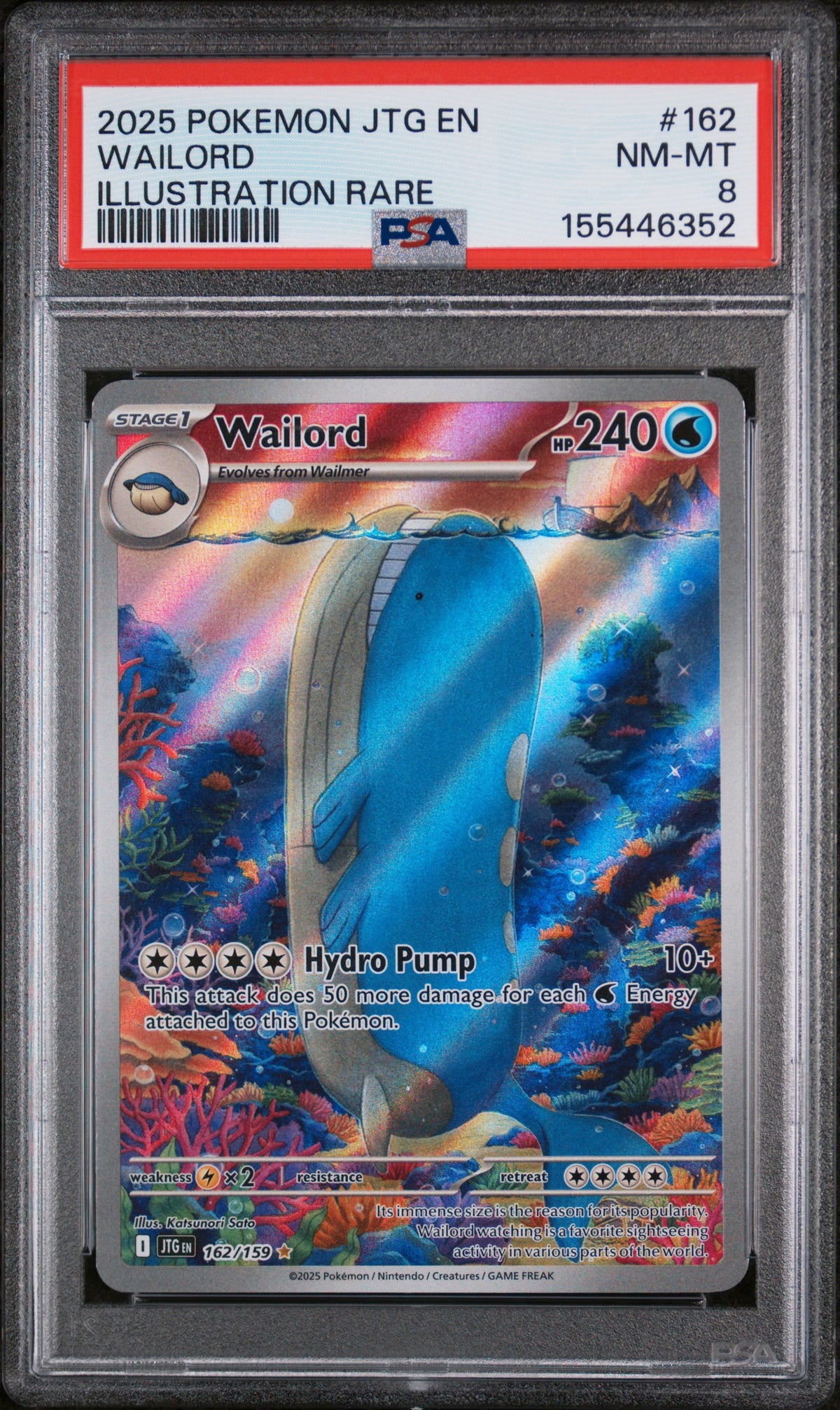 Graded Wailord (162/159) Illustration Rare Journey Together - PSA Nm-Mt 8
