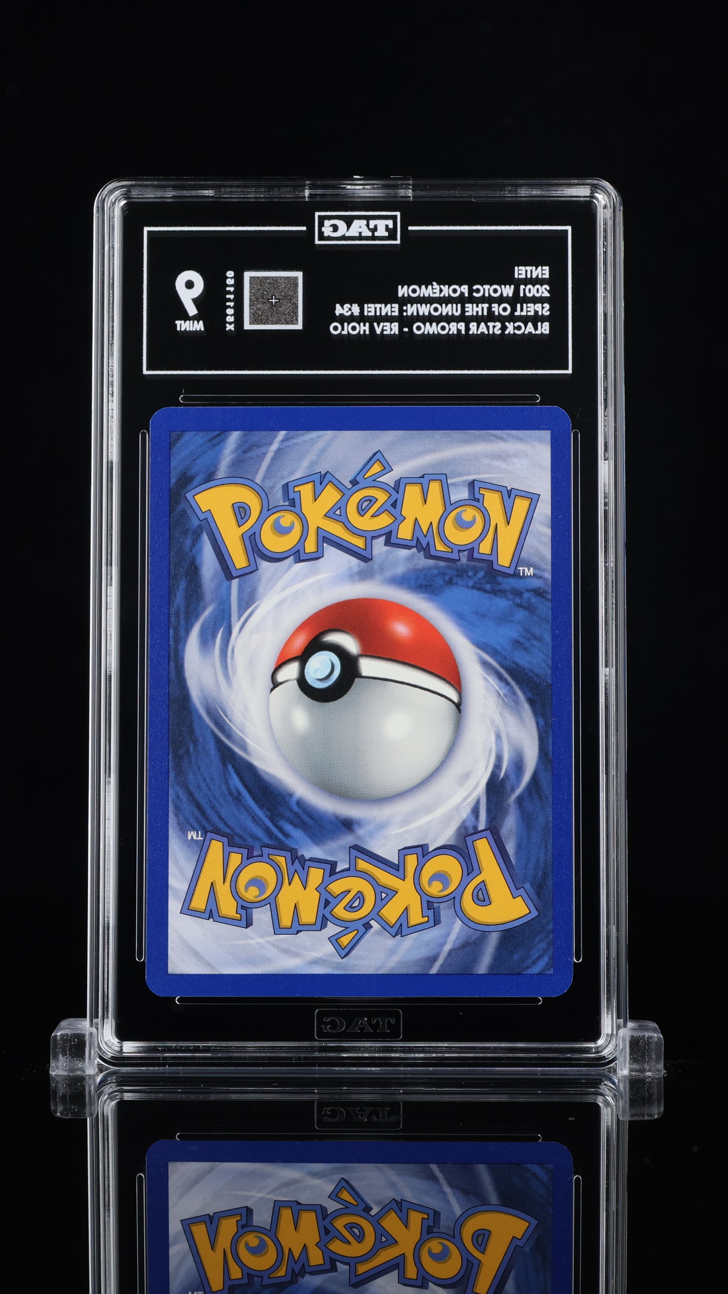 Graded Entei (34) PROMO Reverse Holo Spell Of The Unown: Entei - TAG Mint 9