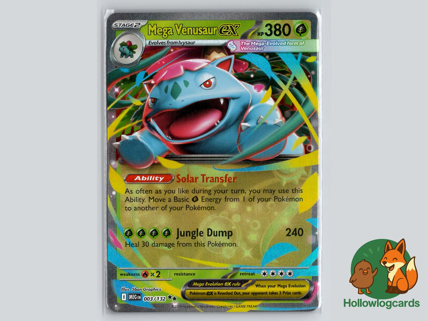 Mega Venusaur ex (003/132) - Mega Evolution Pokémon Card