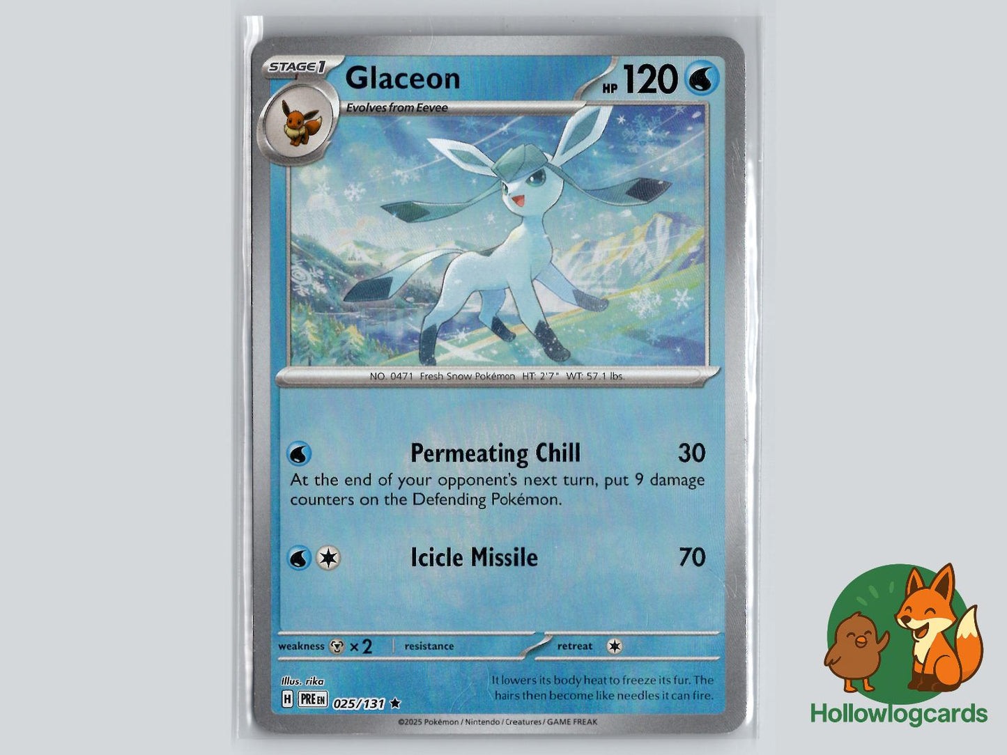 Glaceon (025/131) - Prismatic Evolutions Pokémon Card