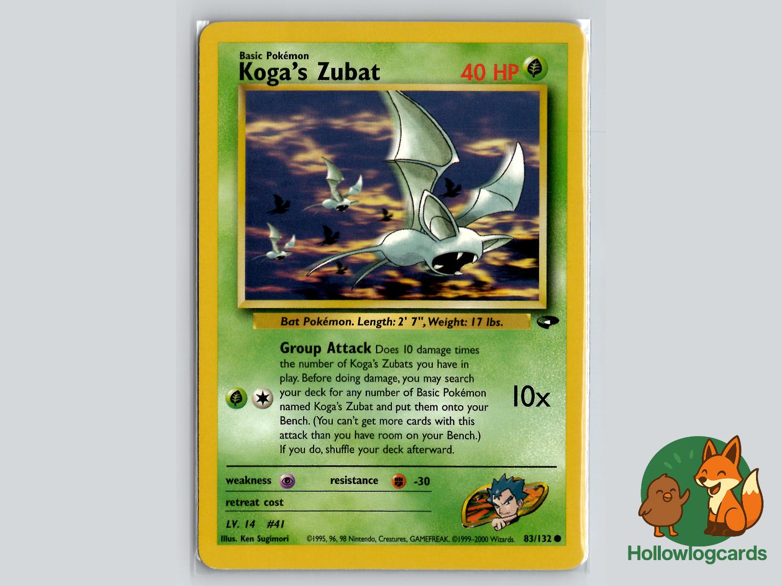 Koga's Zubat (83/132) - Gym Challenge Pokémon Card