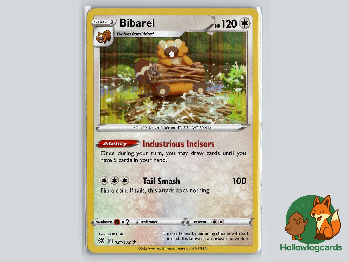 Bibarel (121/172) - Brilliant Stars Pokémon Card