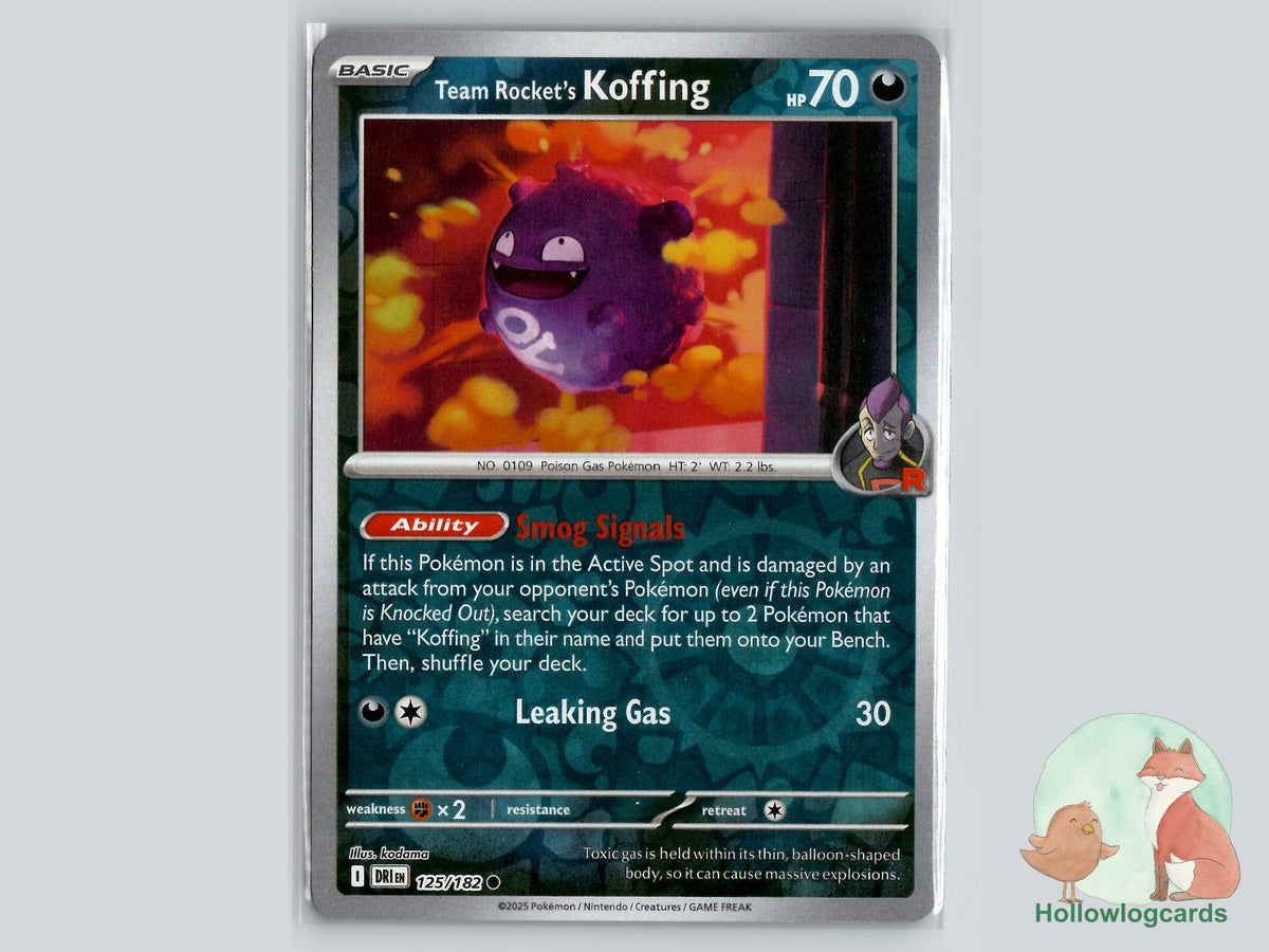 Team Rocket's Koffing (125/182) - Destined Rivals Pokémon Card