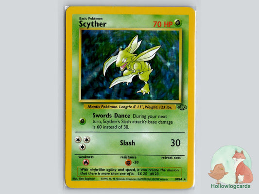 Scyther (10/64) - Jungle Pokémon Card