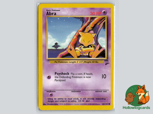 Abra (65/130) - Base Set 2 Pokémon Card