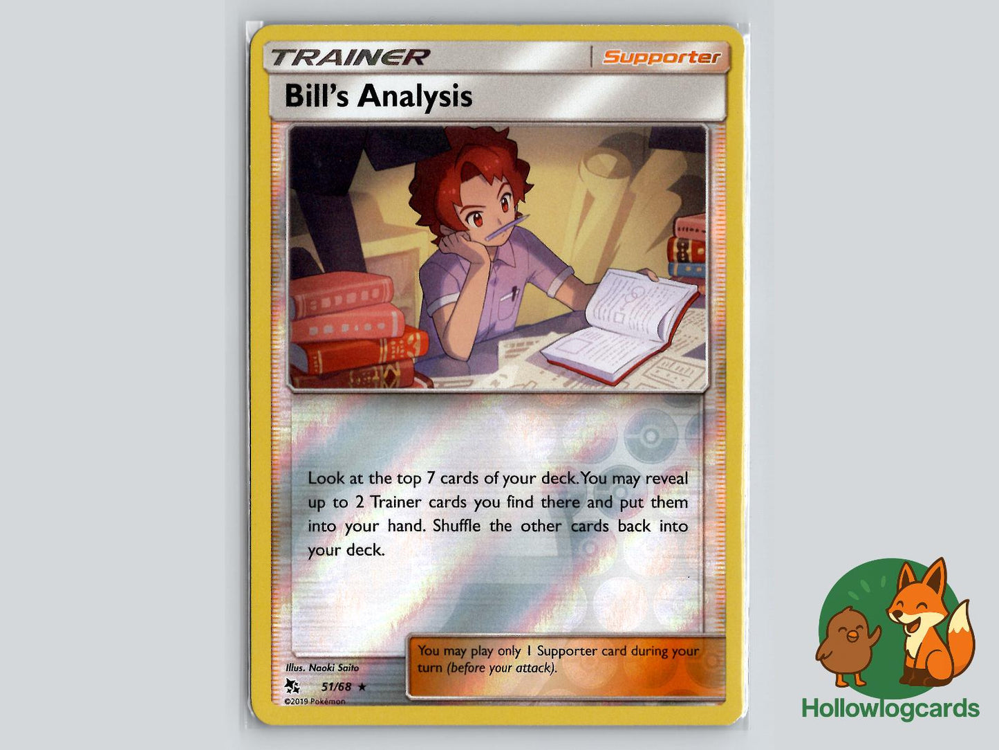 Bill's Analysis (51/68) - Hidden Fates Pokémon Card