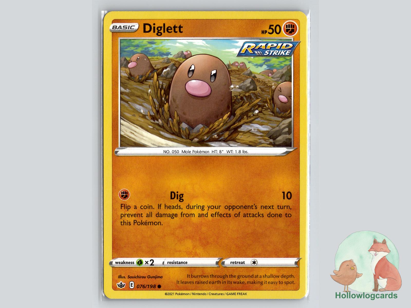 Diglett (076/198) - Chilling Reign Pokémon Card
