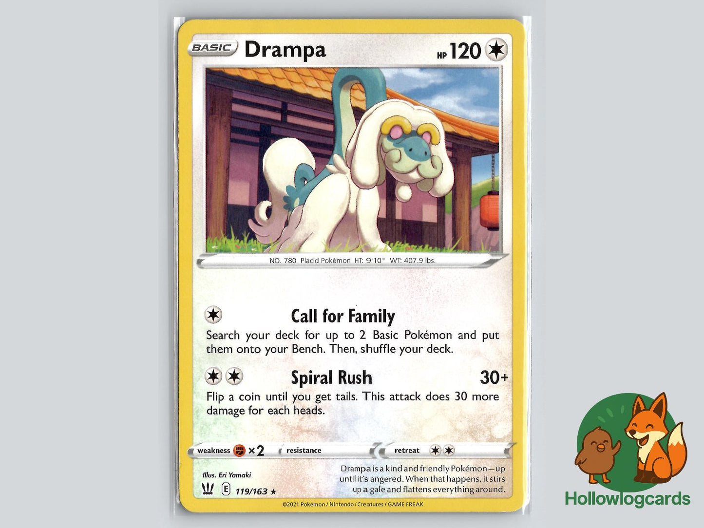 Drampa (119/163) - Battle Styles Pokémon Card