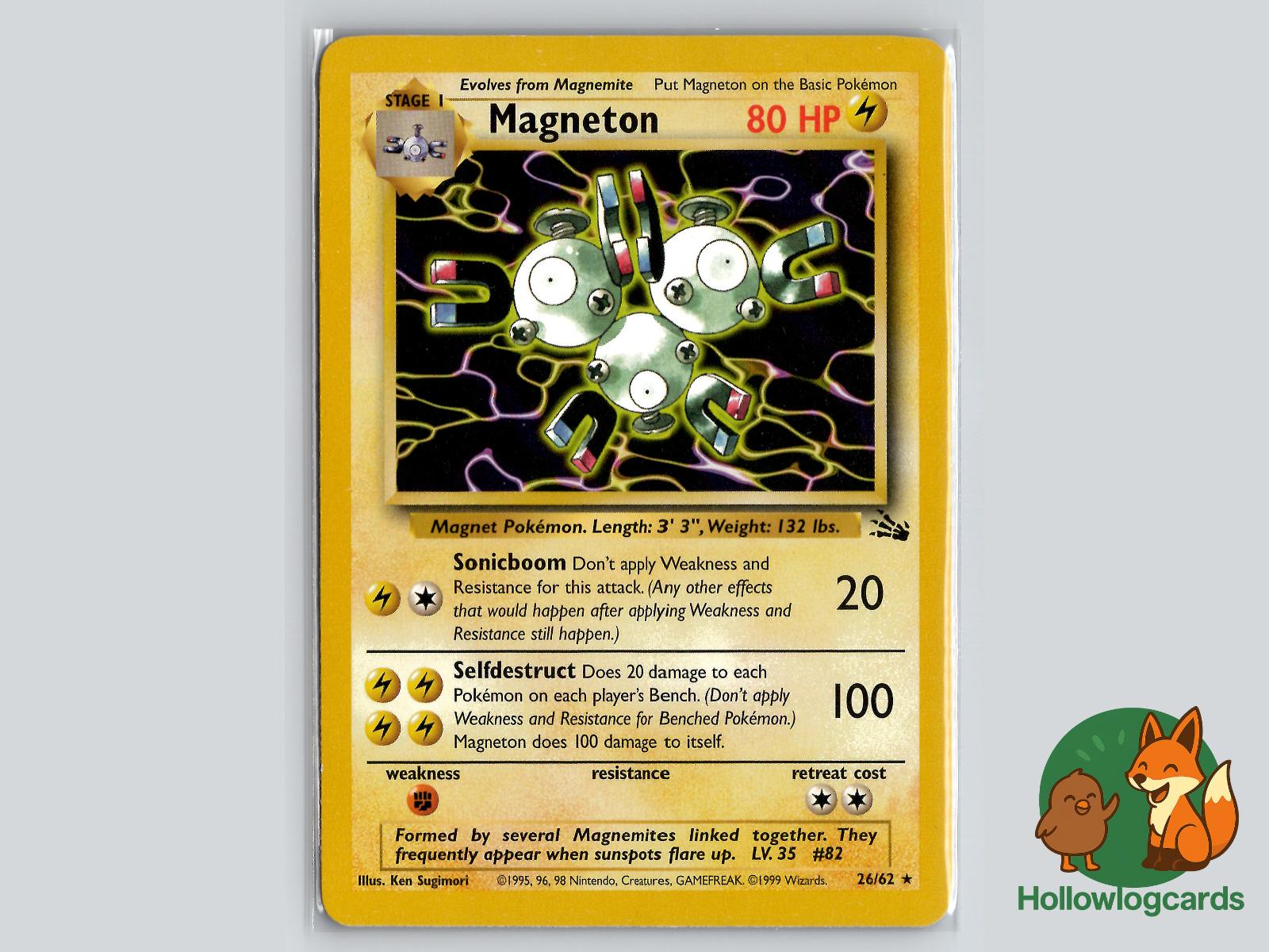 Magneton (26/62) - Fossil Pokémon Card