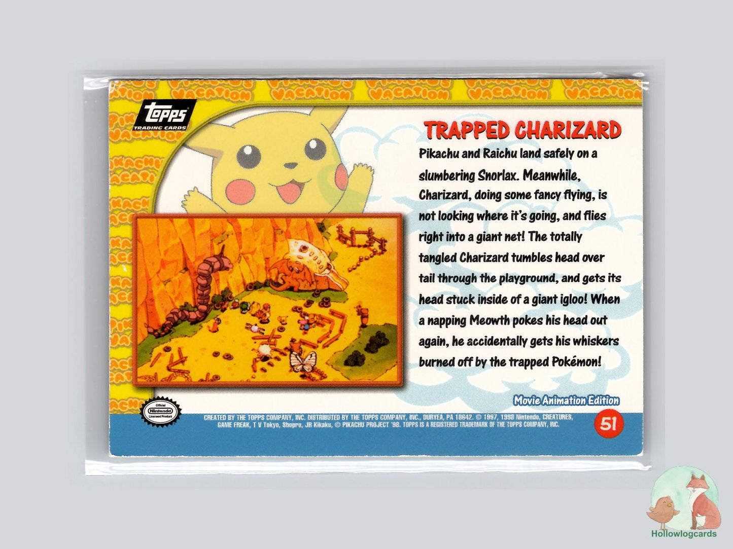 Trapped Charizard [Charizard, Pikachu] (#51) Chrome - Topps Pikachu's Vacation