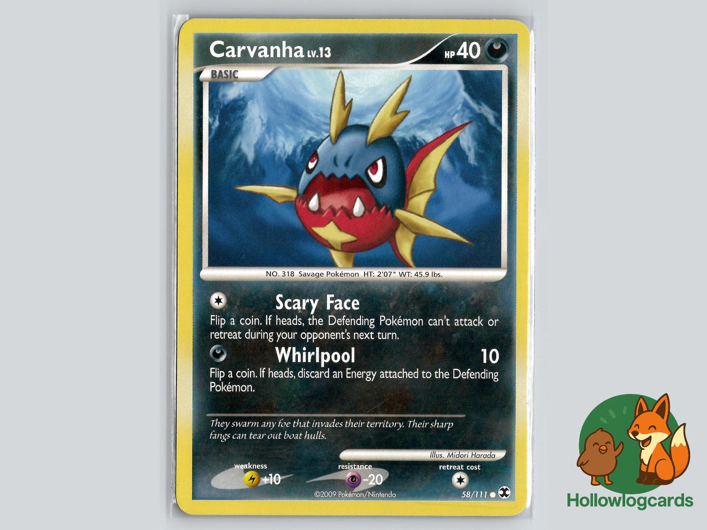 Carvanha (58/111) - Rising Rivals Pokémon Card