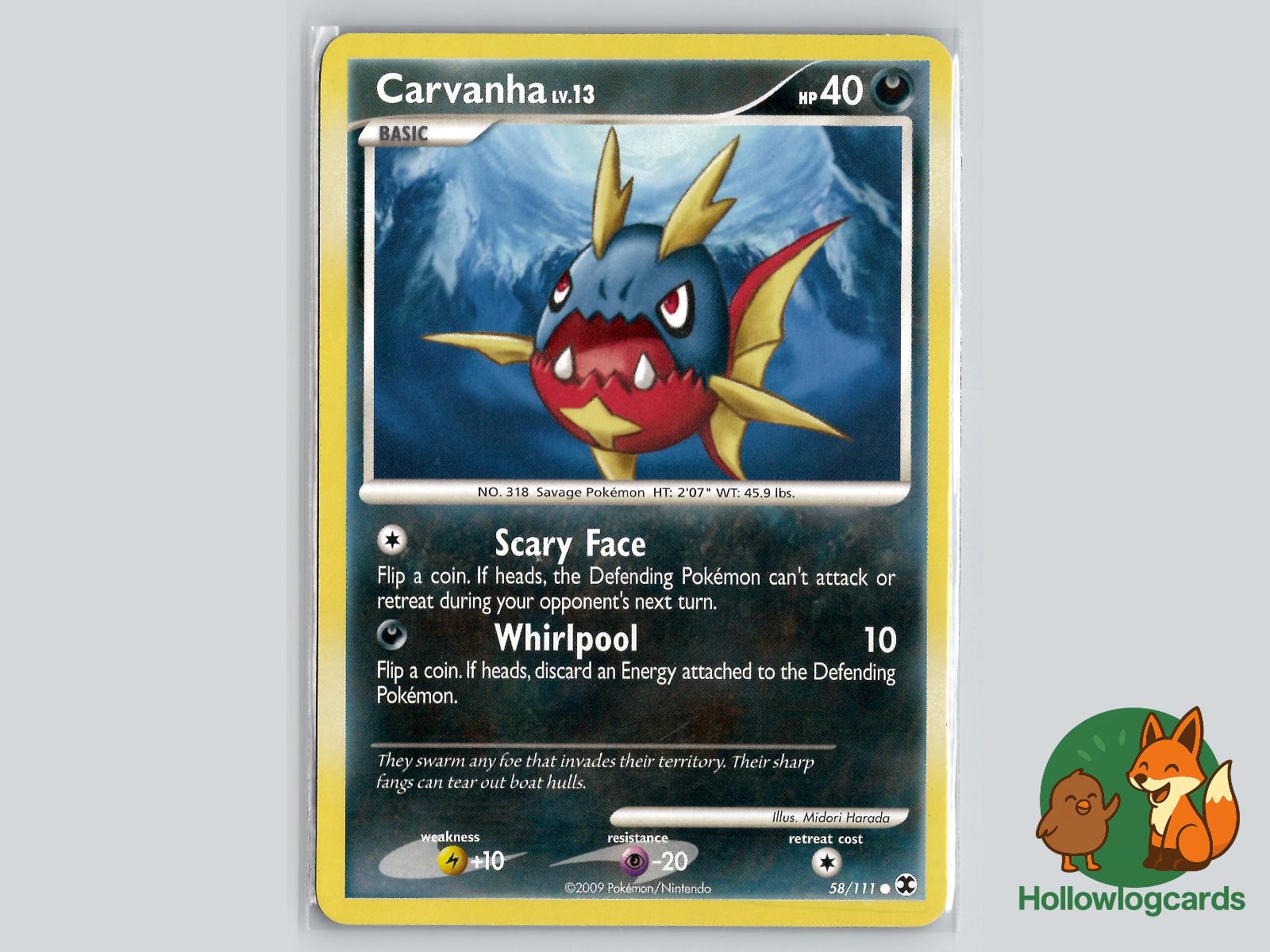 Carvanha (58/111) - Rising Rivals Pokémon Card
