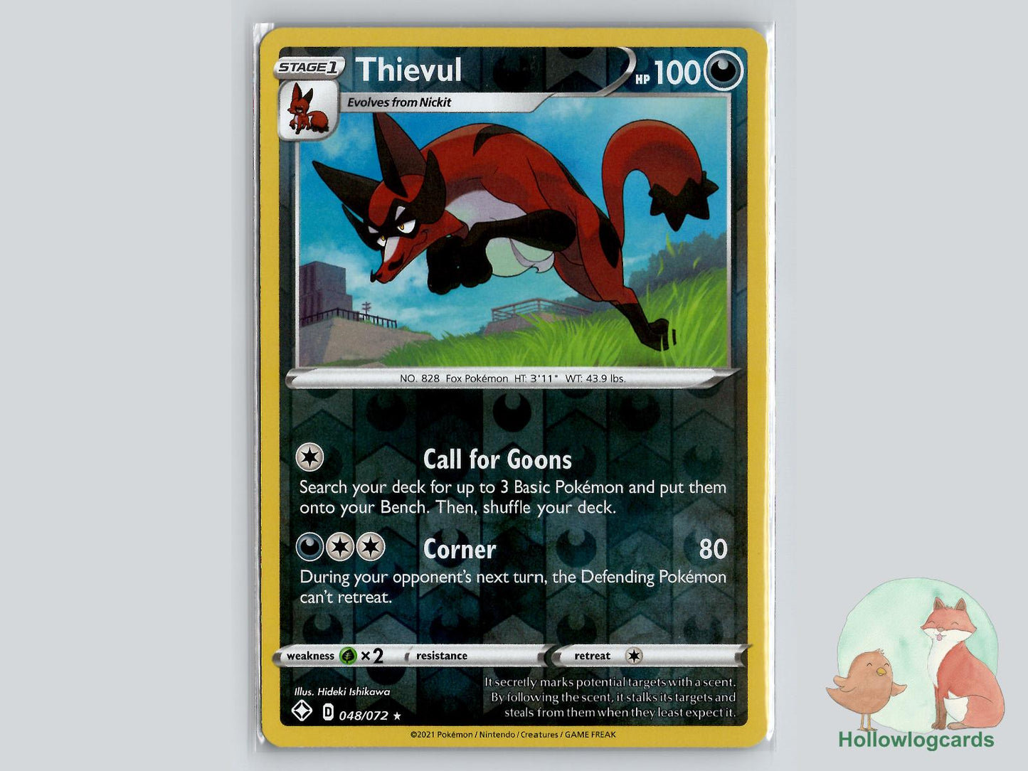 Thievul (048/072) - Shining Fates Pokémon Card