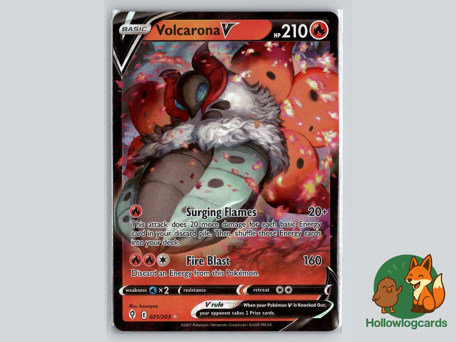 Volcarona V (021/203) - Evolving Skies Pokémon Card
