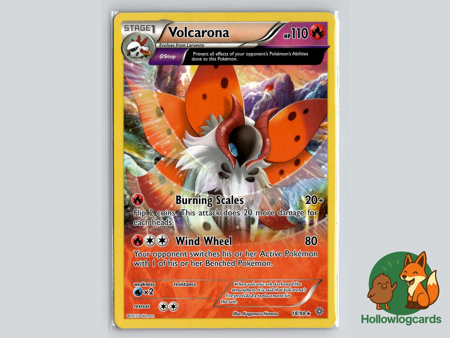 Volcarona (18/98) - Ancient Origins Pokémon Card