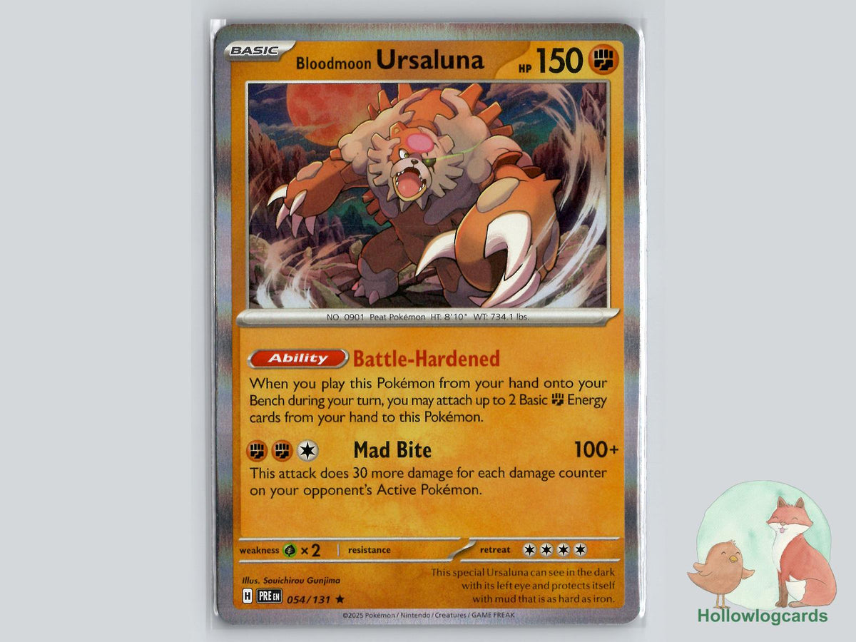 Bloodmoon Ursaluna (054/131) - Prismatic Evolutions Pokémon Card