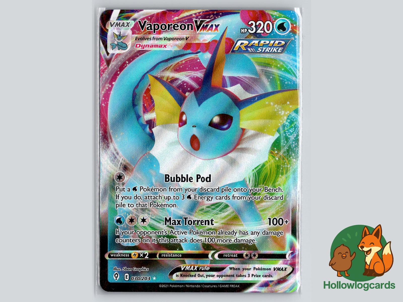 Vaporeon VMAX (030/203) - Evolving Skies Pokémon Card