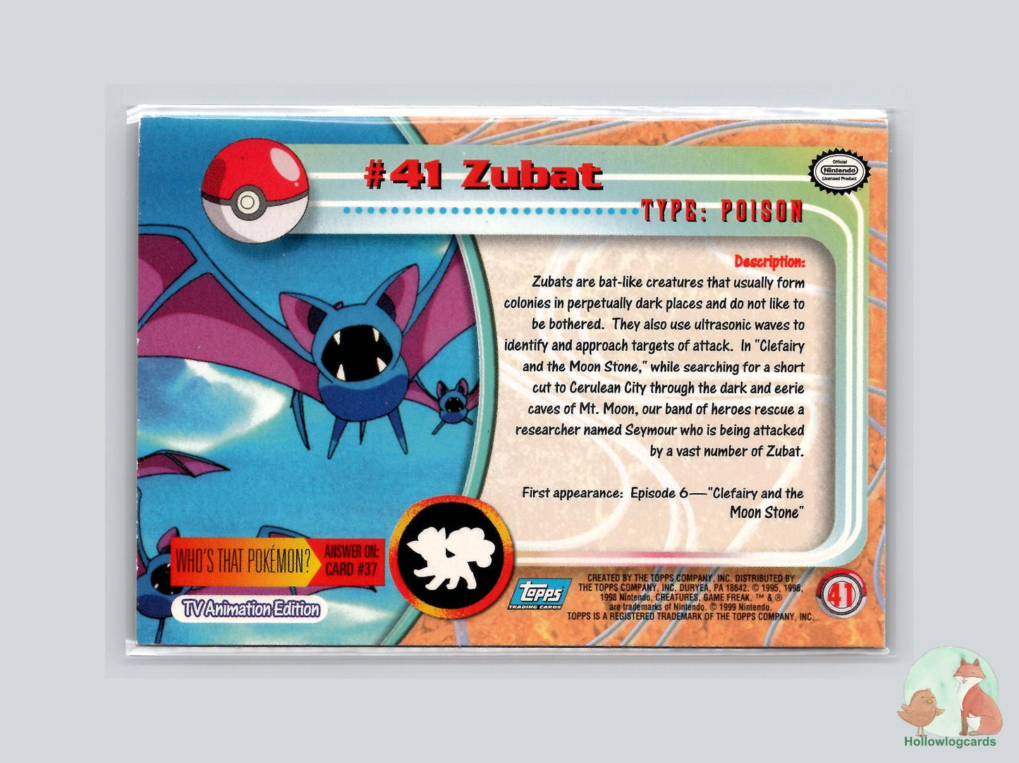 Zubat (#41) Chrome - Topps Trading Cards Series 1