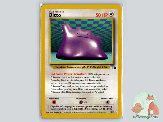 Ditto (18/62) - Fossil Pokémon Card