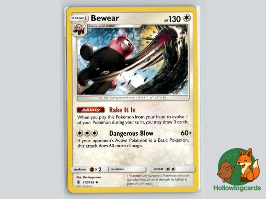 Bewear (113/145) - Guardians Rising Pokémon Card