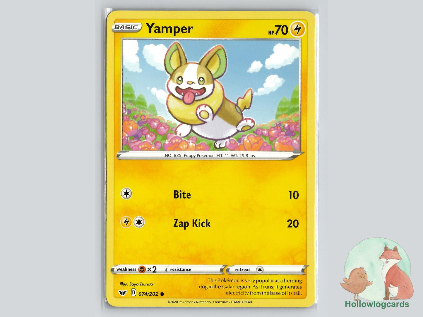 Yamper (074/202) - Sword & Shield Pokémon Card
