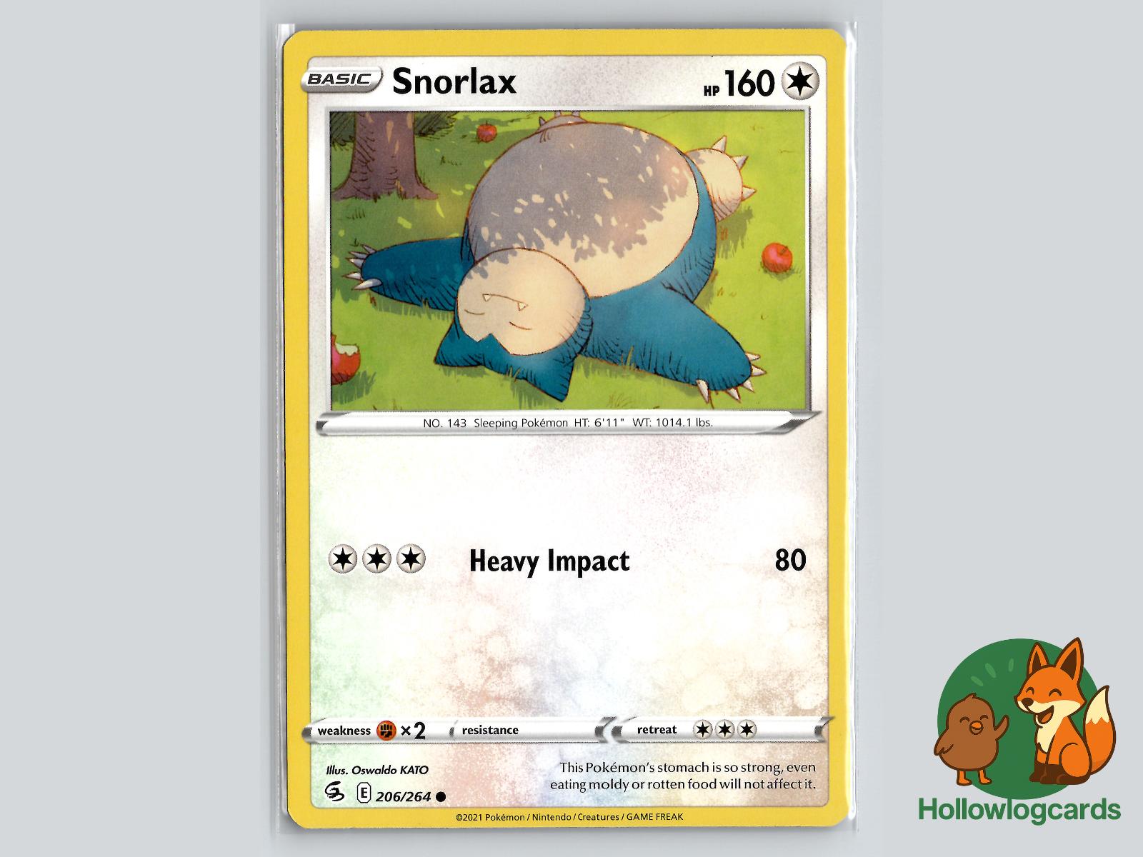 Snorlax (206/264) - Fusion Strike Pokémon Card