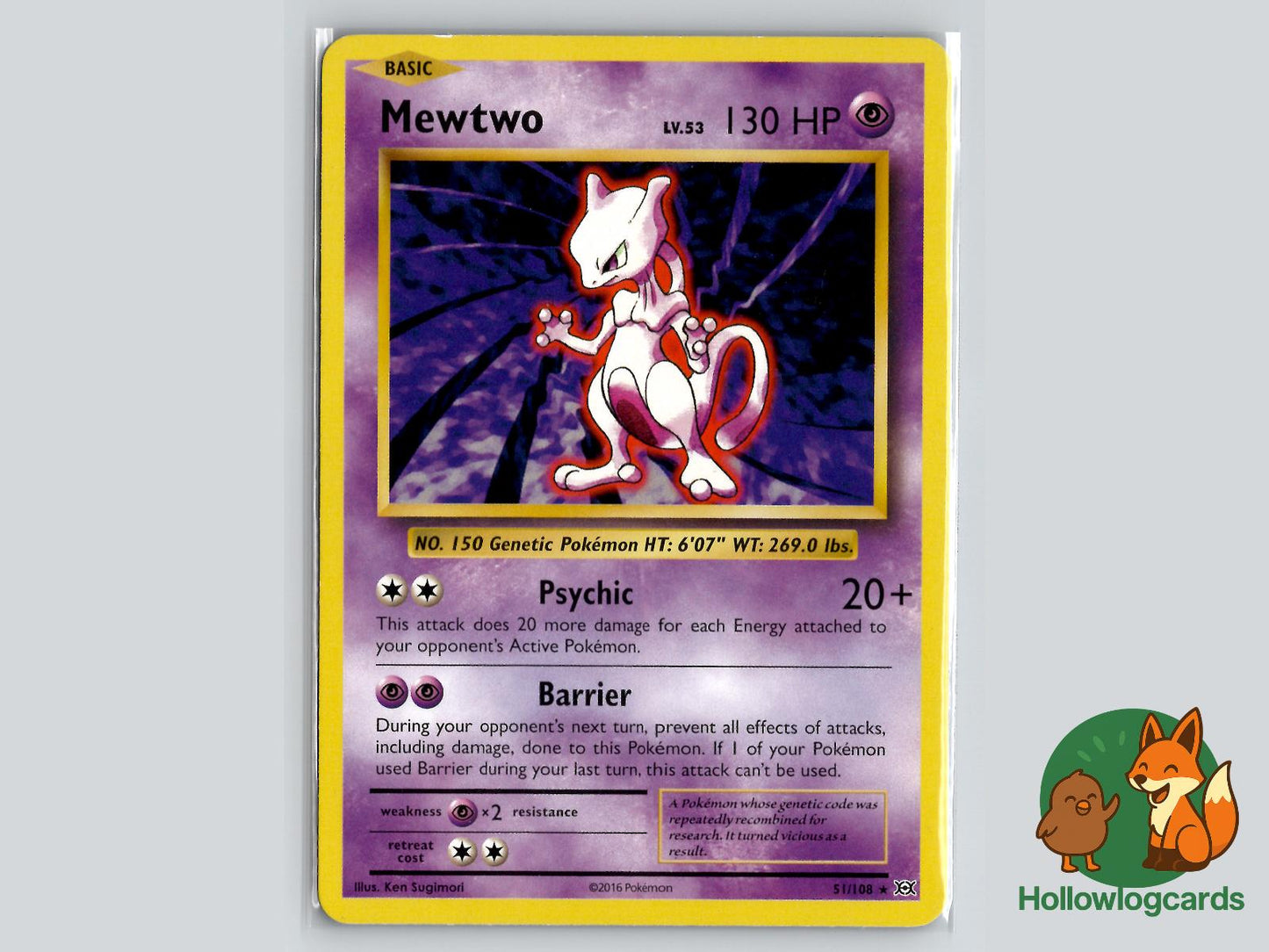 Mewtwo (51/108) - Evolutions Pokémon Card