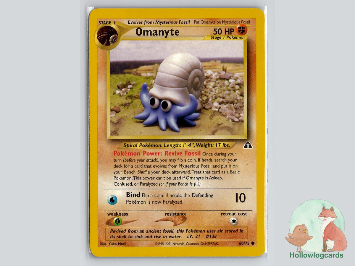 Omanyte (60/75) - Neo Discovery Pokémon Card