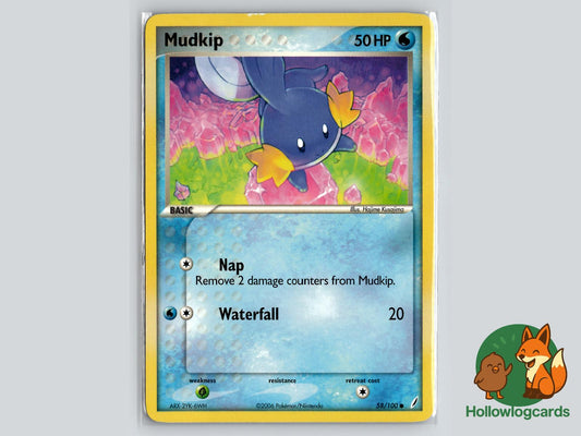 Mudkip (58/100) - Crystal Guardians Pokémon Card
