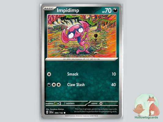 Impidimp (094/142) - Stellar Crown Pokémon Card