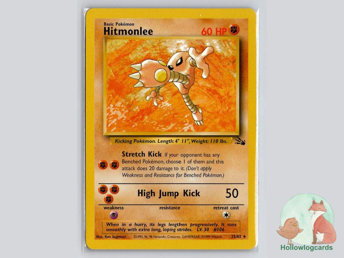 Hitmonlee (22/62) - Fossil Pokémon Card