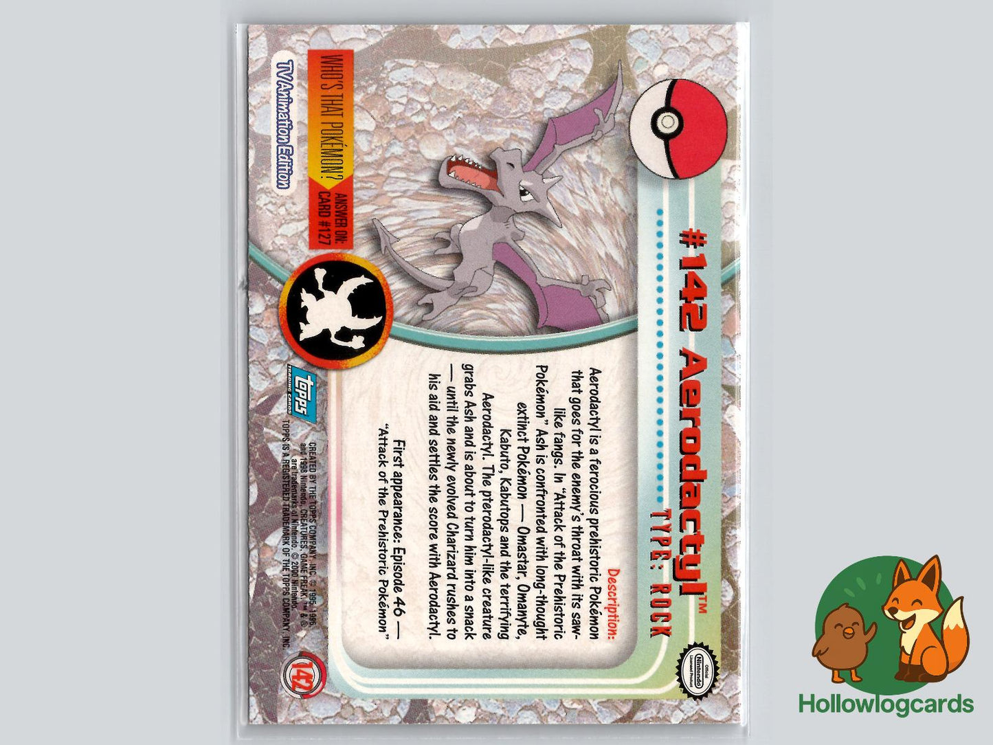 Aerodactyl (#142) - Topps Trading Cards Series 3