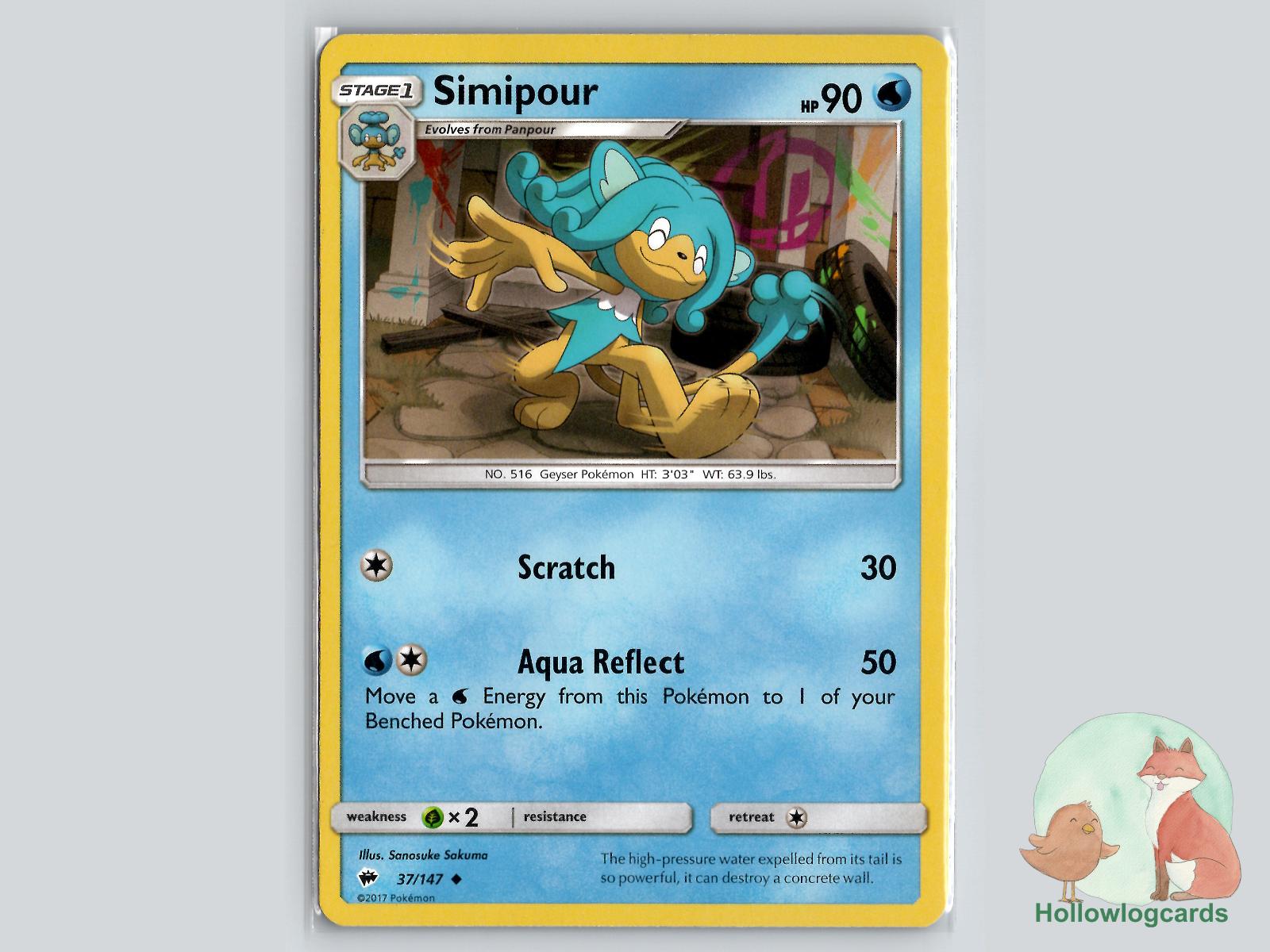 Simipour (37/147) - Burning Shadows Pokémon Card