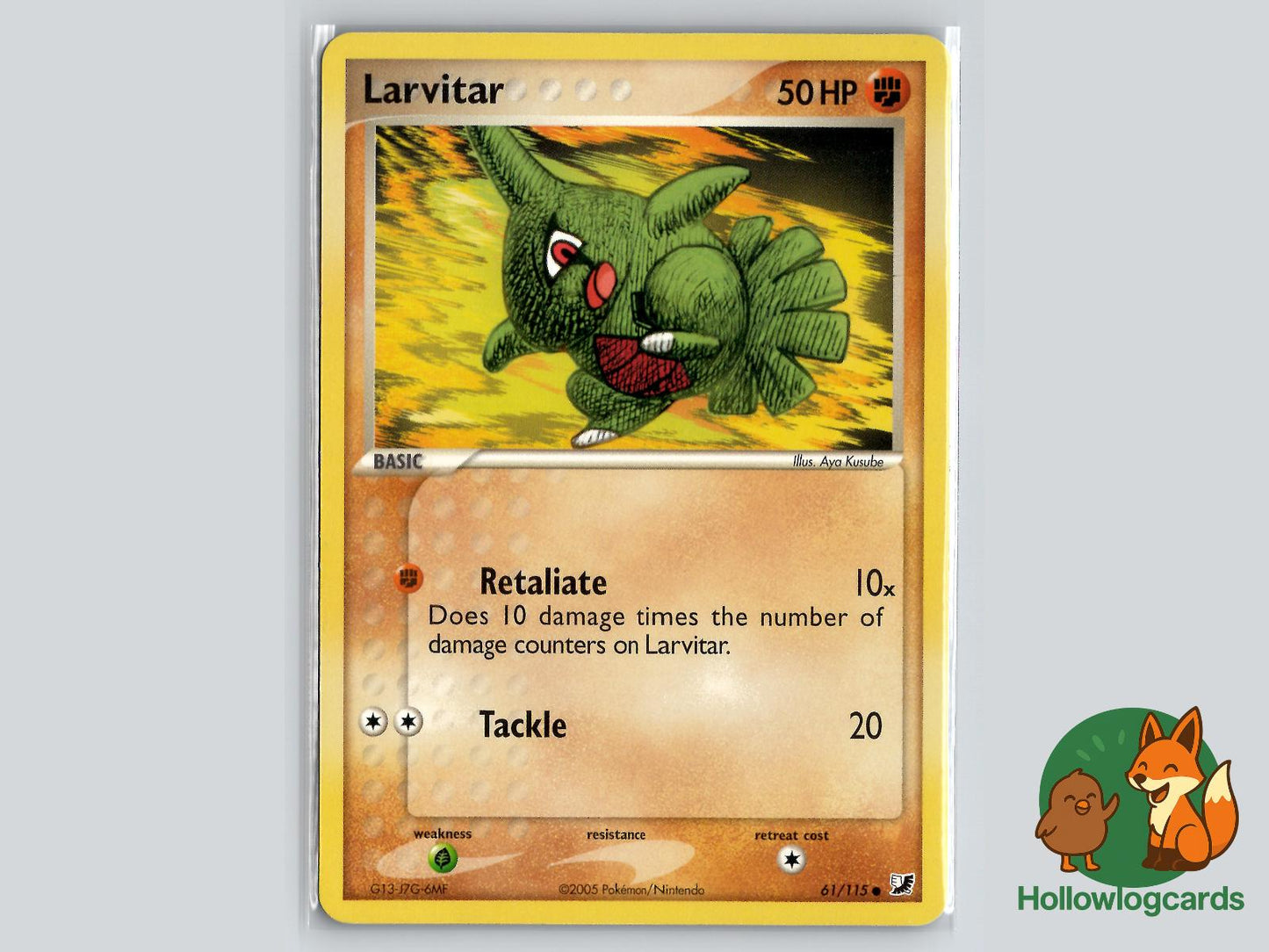 Larvitar (61/115) - Unseen Forces Pokémon Card