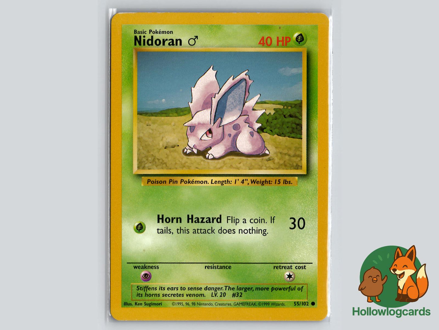 Nidoran M (55/102) - Base Pokémon Card
