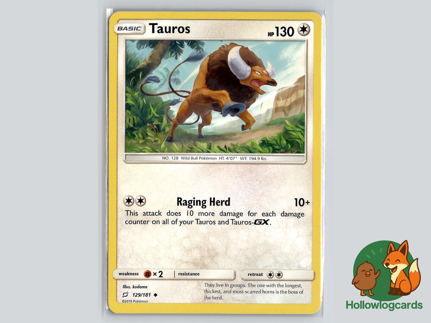 Tauros (129/181) - Team Up Pokémon Card
