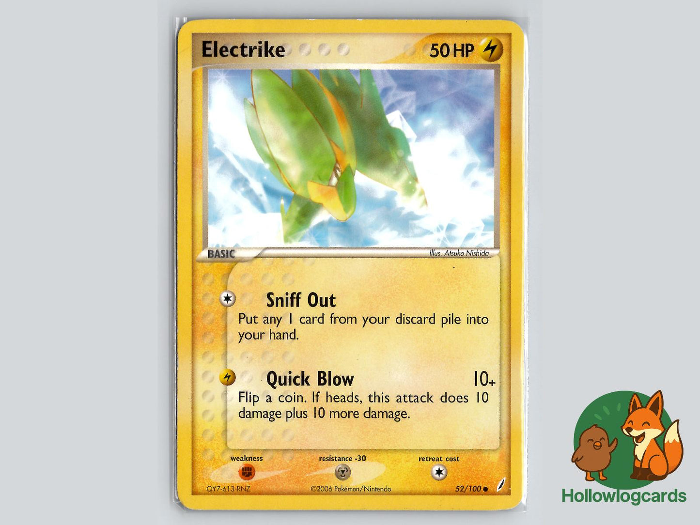 Electrike (52/100) - Crystal Guardians Pokémon Card