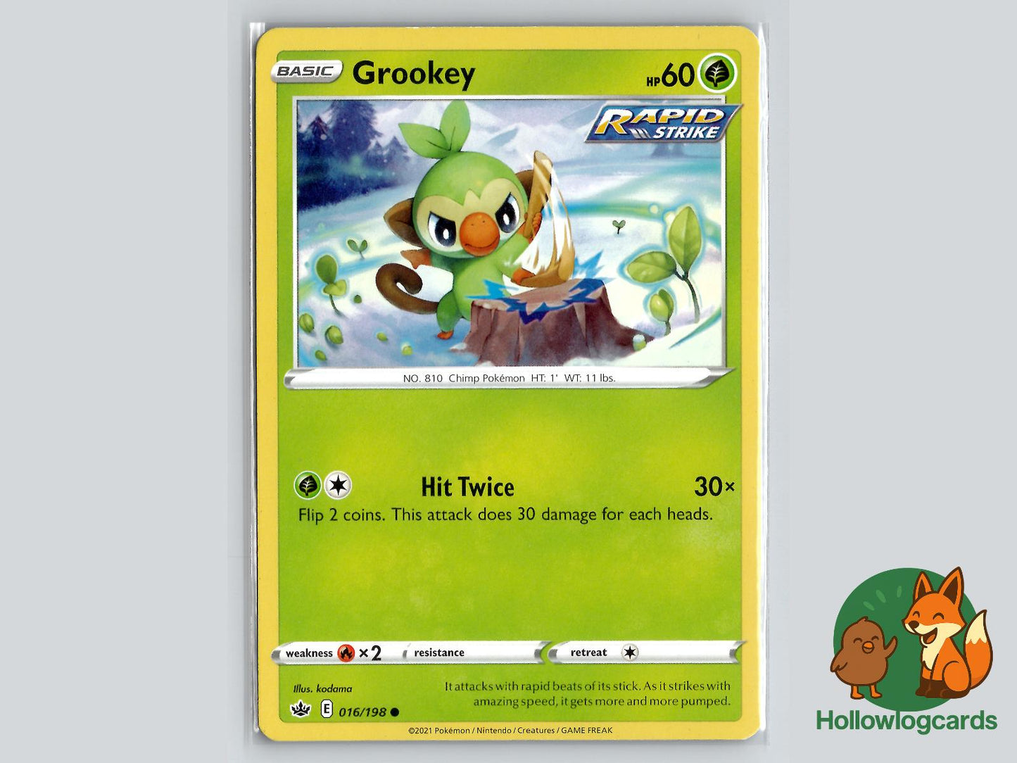 Grookey (016/198) - Chilling Reign Pokémon Card
