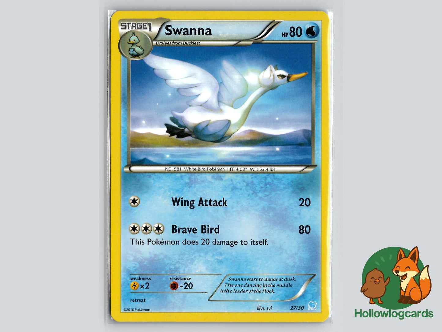 Swanna (27/30) - XY Pokémon Card