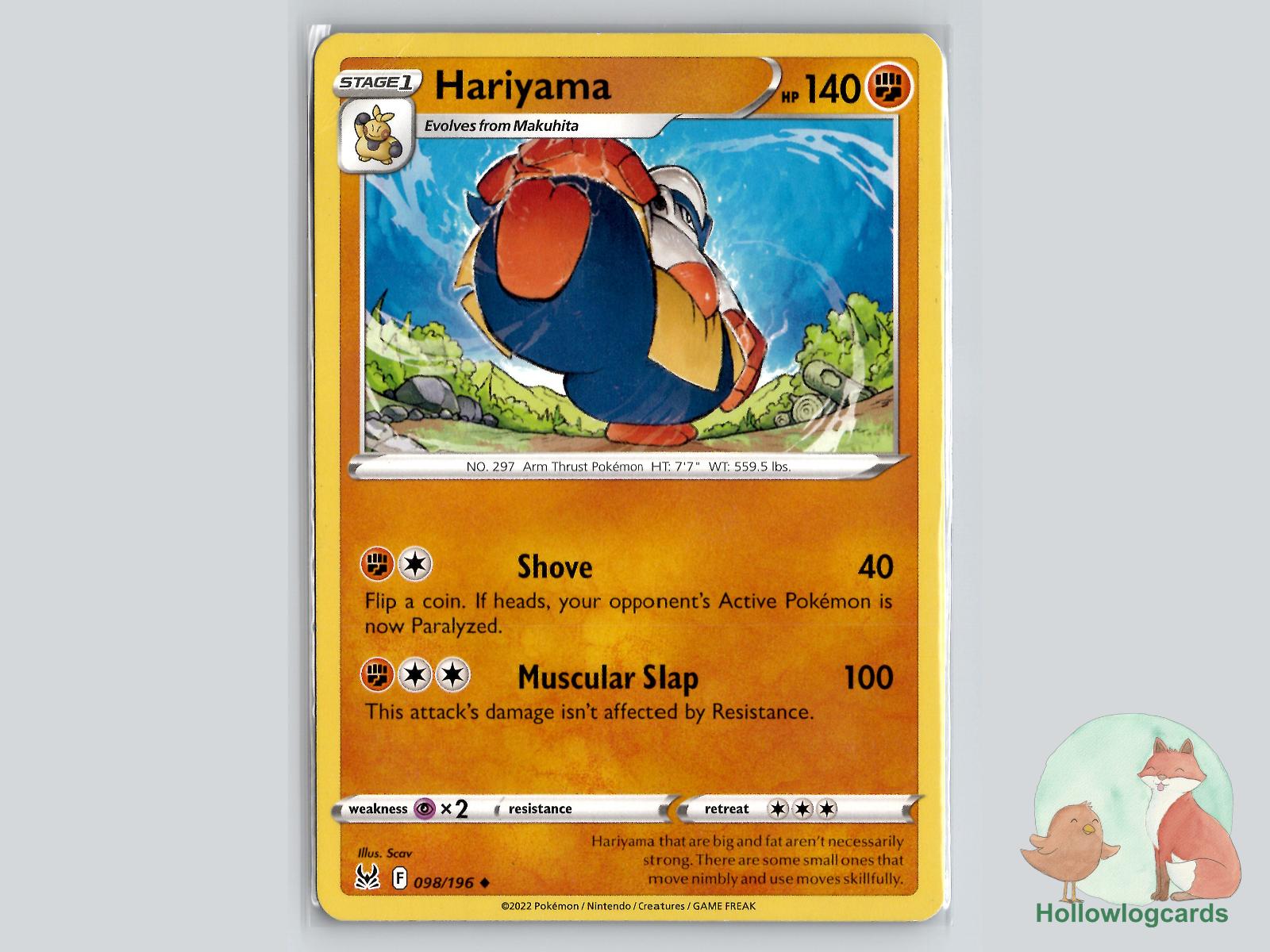 Hariyama (098/196) - Lost Origin Pokémon Card